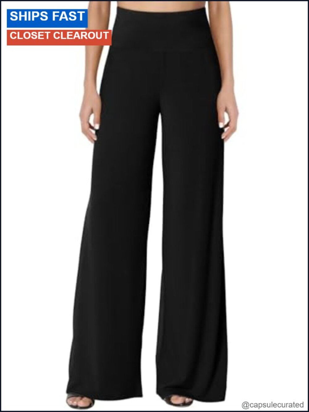 Women's Palazzo Lounge Pants Stretchy Wide Leg High Waist Flowy Casual Pants